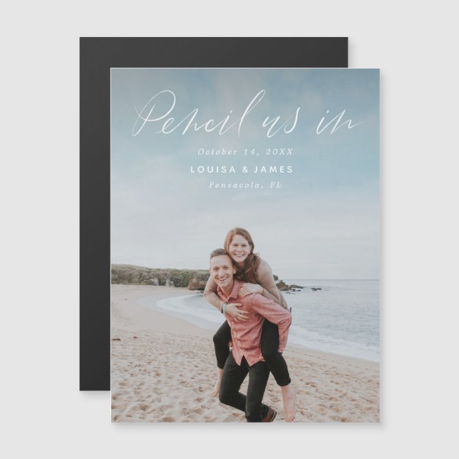 Lápiz magnético para guardar la tarjeta fotográfic (Anverso/Reverso)