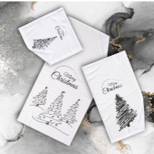 Lápiz minimalista árbol de Navidad Toalla de baño