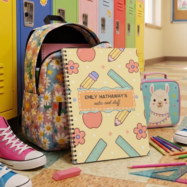 Lápiz mono Regla Cuaderno Escolar Patrón  (Subido por el creador)