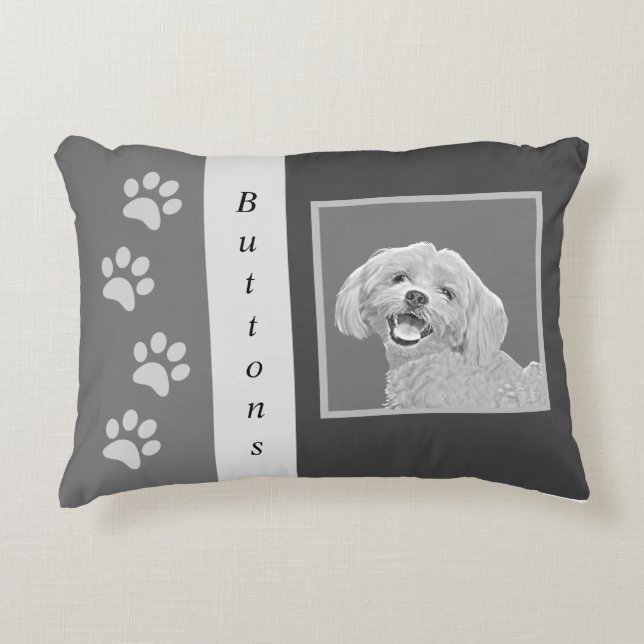 Lápiz personalizable Perro maltés acento almohada (Anverso)