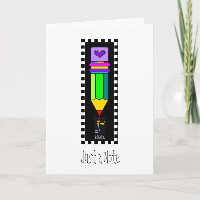 Lápiz Sólo una tarjeta de saludo de nota (Anverso)