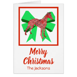 Lápiz / Tarjeta de vaca de perro de los Navidades
