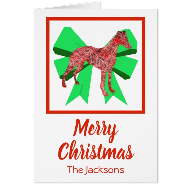 Lápiz / Tarjeta de vaca de perro de los Navidades  (Frente)
