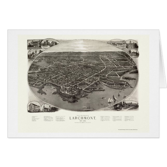Larchmont, mapa panorámico de NY - 1904 (Anverso (Horizontal))