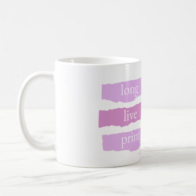 larga vida a la taza de café impresa (Izquierda)