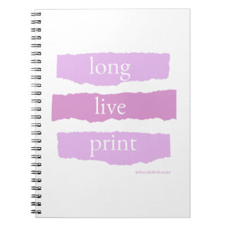 larga vida al cuaderno espiral de impresión