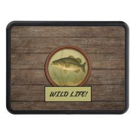Largemouth Bass Dark Wood Truck Cubierta Hitch