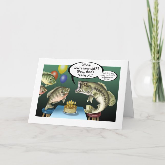 Largemouth Bass en una tarjeta de felicitación de  (Anverso)