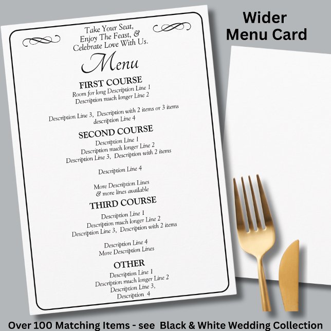 Larger Menu Card - Black White Infinity Scroll, (Subido por el creador)