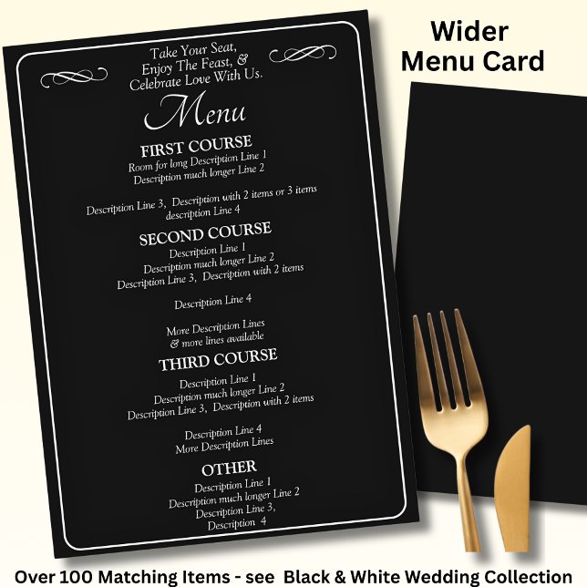 Larger Menu Card - Black White Infinity Scroll, (Subido por el creador)