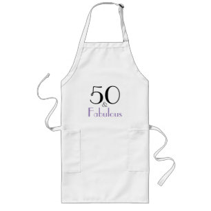 Largo 50 años 50 y delantal el 50.o del cocinero