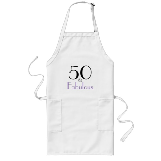 Largo 50 años 50 y delantal el 50.o del cocinero (Frente)