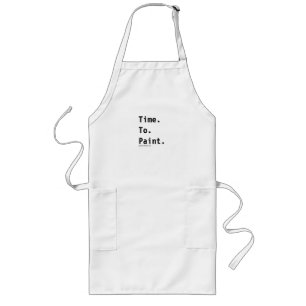 Largo Artistas grandes que pintan el delantal