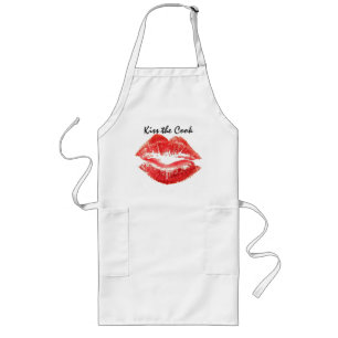 Largo Bese el delantal del cocinero