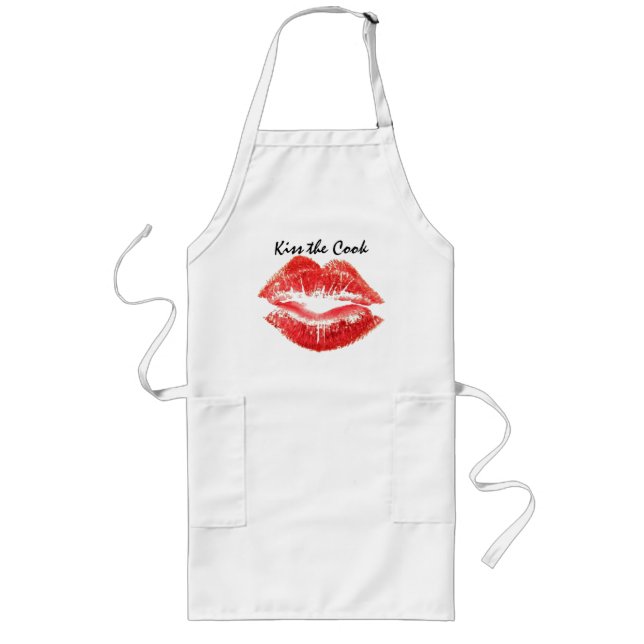 Largo Bese el delantal del cocinero (Frente)
