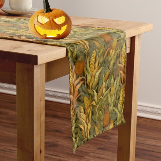 Largo Clásico William Morris Otoño Maíz  Camino de mesa  (William Morris Autumn Corn for you table this fall!)