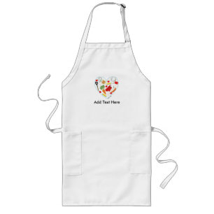 Largo Cocinar el delantal del corazón