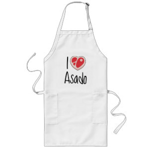 Largo Delantal amo al Asado