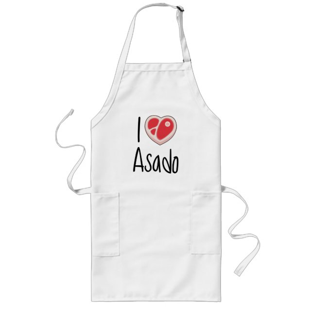 Largo Delantal amo al Asado (Frente)