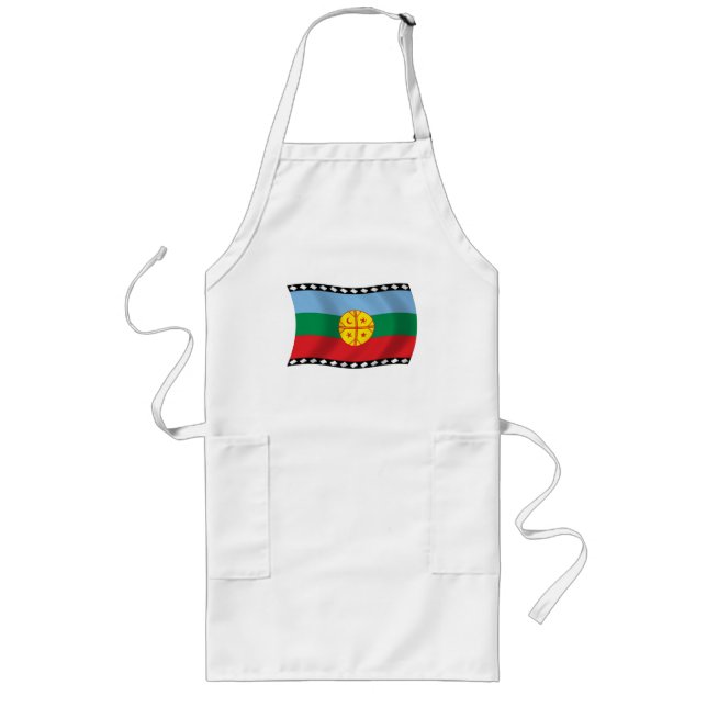 Largo Delantal Bandera Mapuches (Frente)
