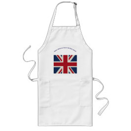 Largo Delantal - Bandera Union Jack con declaración inge