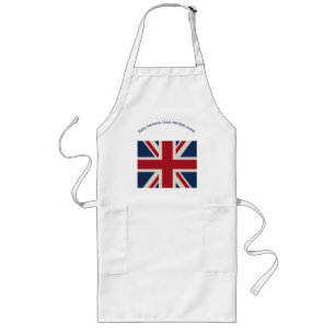 Largo Delantal - Bandera Union Jack con declaración inge