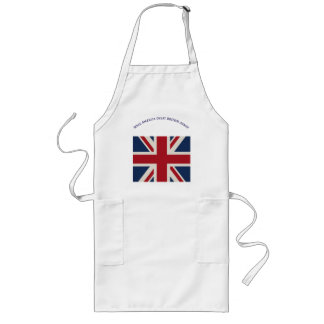 Largo Delantal - Bandera Union Jack con declaración inge