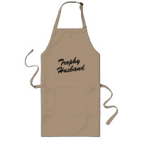 Delantal beige del Bbq del marido el | del trofeo