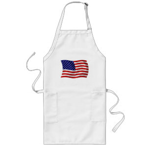 Largo Delantal con Bandera de los Estados Unidos de Amér