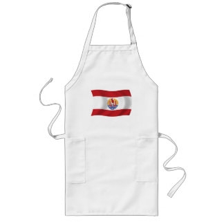 Largo Delantal con la bandera de la Polinesia Francesa