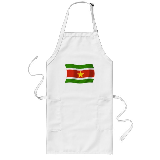 Largo Delantal con la Bandera de Surinam (Frente)