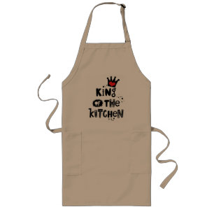 Largo Delantal de Chef Real: Rey de la Cocina
