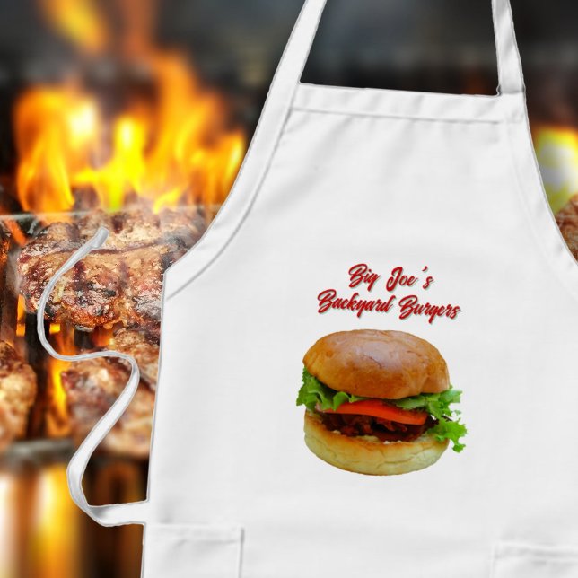 Largo Delantal de cocina Big Burger para chicos (Subido por el creador)