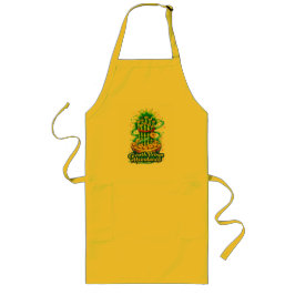 Largo Delantal de cocina de bambú afortunado regalo de c