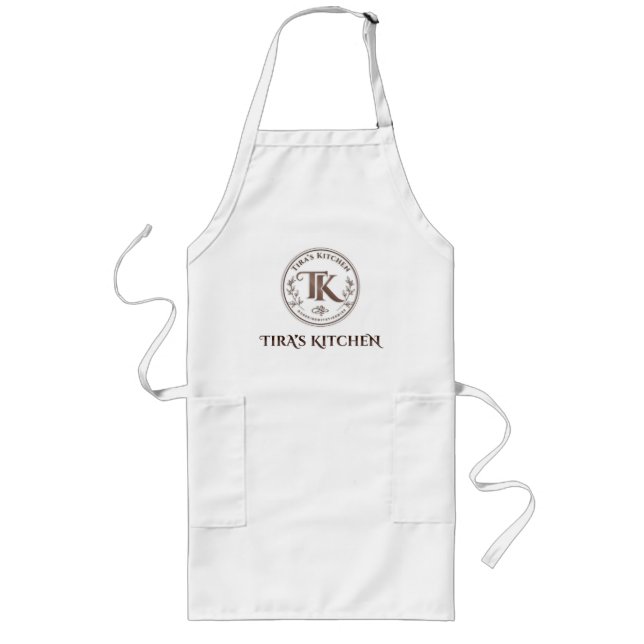 Largo Delantal de cocina de Tira (Frente)