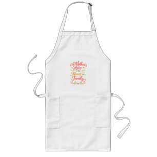 Largo Delantal de cocina para regalo del corazón de una