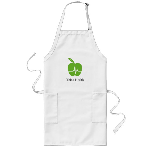 Largo Delantal de cocina saludable (Frente)