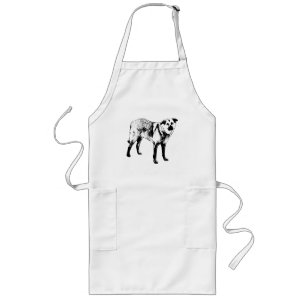 Largo delantal de cocina tibetano mezclado