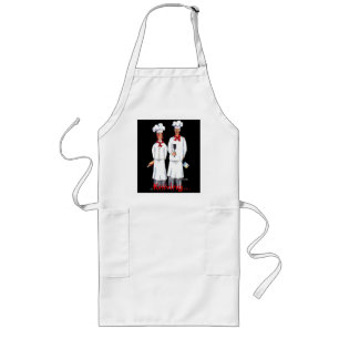 Largo Delantal de dos cocineros