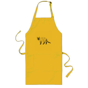 Largo Delantal de gato sombreado, cocina fácil