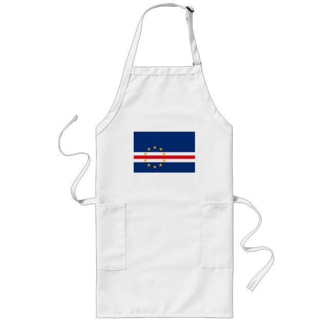 Largo Delantal de la bandera de Cabo Verde (Frente)
