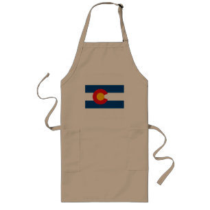 Largo Delantal de la bandera de Colorado
