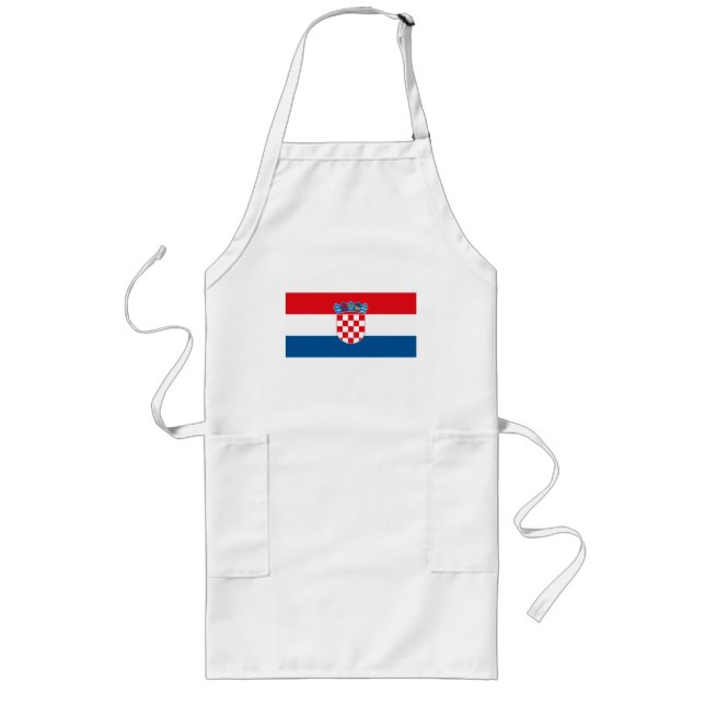 Largo Delantal de la bandera de Croacia (Frente)