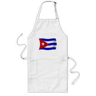 Largo Delantal de la bandera de Cuba