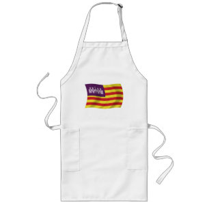 Largo Delantal de la bandera de las Islas Baleares