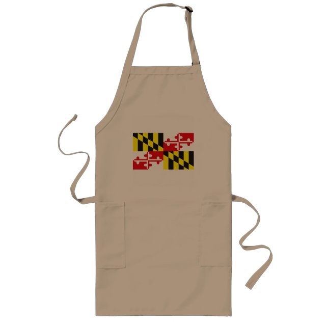 Largo Delantal de la bandera de Maryland (Frente)