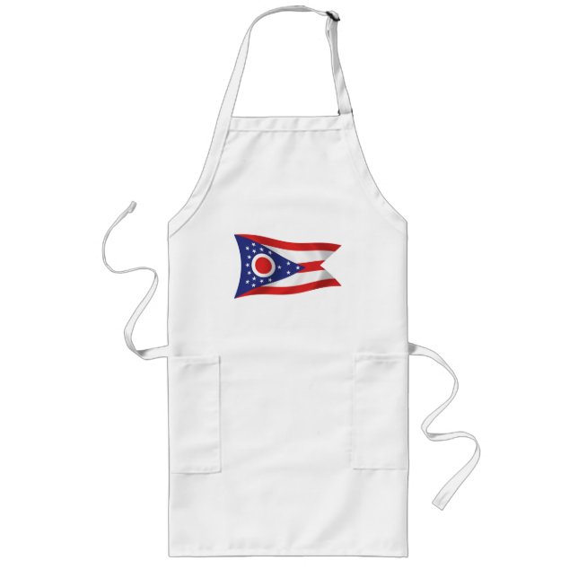 Largo Delantal de la bandera de Ohio (Frente)