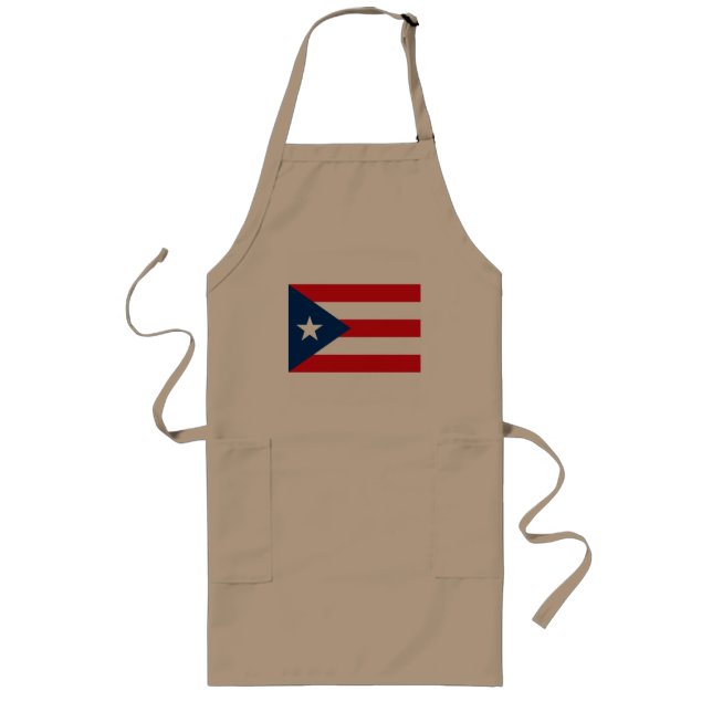 Largo Delantal de la bandera de Puerto Rico (Frente)
