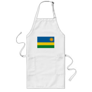 Largo Delantal de la bandera de Rwanda