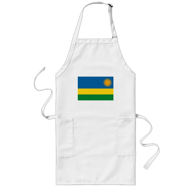 Largo Delantal de la bandera de Rwanda (Frente)